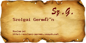Szolgai Germán névjegykártya
